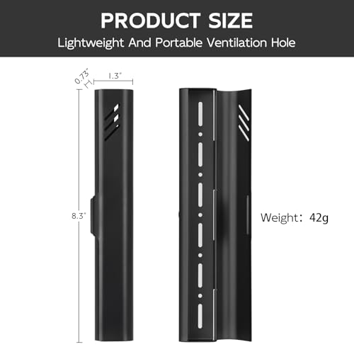 Travel Toothbrush Case, 2Pack Portable Toothbrush Holders, Durable Aluminum Toothbrush Storage Box, Small Breathable Manual Toothbrush Container for Traveling, Camping, Business Trip - Black
