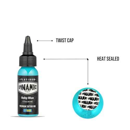 Dynamic Color Co - Platinum Collection Tattoo Ink, Reach Compliant Premium Ink, Safe for European Regulations, Made in Spain, (1 oz Bottle) (Baby Blue)