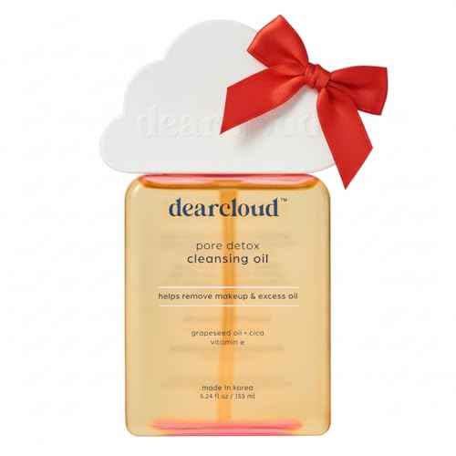 dearcloud Pore Detox Cleansing Oil ? Korean Cleansing Oil Makeup Remover for Face with Cica and Vitamin E (5 fl oz)