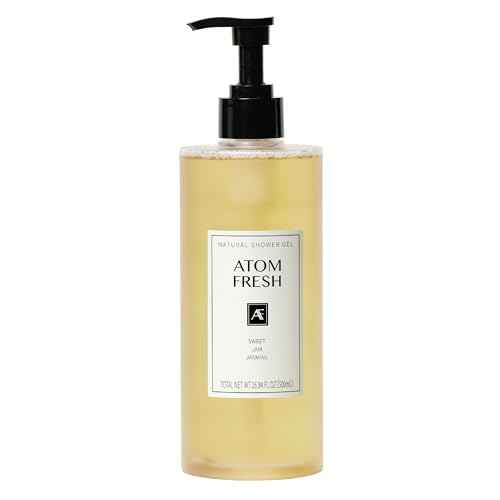 Atom Fresh Antioxidant-Rich Body Wash ? Sweet Jam Jasmine | Gently Cleanse, Nourish & Soften Skin with Oat Amino Acids, Soapberry & Vitamin E | Plant-Based, Sulfate-Free Formula (16.94 fl oz)