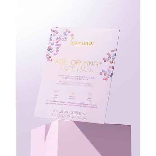 Karuna Skin - Age-Defying and Clarifying+ Variety Sheet Mask Set, Moisturizing & Hydrating, Collagen Promotion Properties, Face Mask Set, 5 Pack