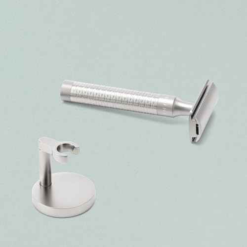 M?HLE Single Holder for Classic Safety Razors - for Rocca and Companion Razors - Matt Chrome Shaving Stand