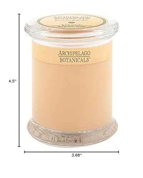 Archipelago Botanicals Kashmir Glass Jar Candle, Kashmir Vanilla, Orange Blossom and Sandalwood Scent, Lead-Free Candle Wicks, Burns Approx. 60 Hours (8.6 oz)