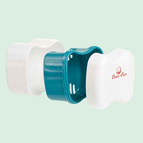 3 Minute Denture Cleaner 30 Tablets in Triplemint Bundle with Dentu-Care Denture Cleaning Cup Case With Lid Basket and Draining Basket for Cleaning and Storing