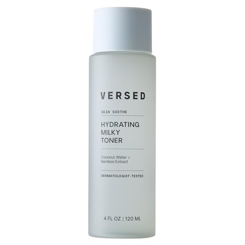 Versed Skin Soothe Hydrating Milky Toner for Face - Nourishing Coconut Water with Algae & Bamboo Extracts - Facial Toner Gently Tones, Hydrates & Helps Restore Skin¡¯s Natural pH Balance (4 fl oz)