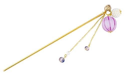 Hair Stick for Bun Kanzashi Metal Hair Pin, Japanese Style Hairpin Hair Chopsticks Hair accessory for women (Bubble ball/Blue)