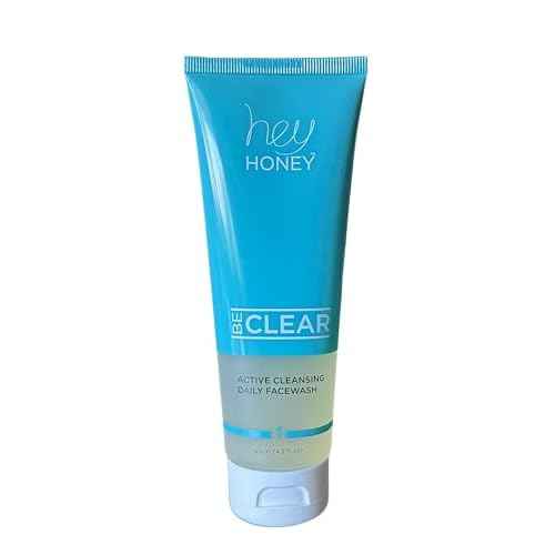 Hey Honey BE CLEAR Acne Skincare Routine: Daily Facewash, Deep Pore Cleanser & Clarifying Overnight Treatment | Natural Formula with Propolis, Squalane & Honey Fights Blemishes, Balances Oily Skin.