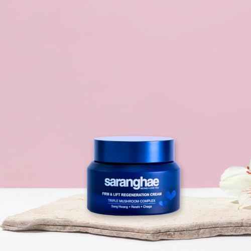 Saranghae Hydrating Moisturizer Face Cream for Soft, Smooth Skin, Face Moisturizer for Dry Skin, with Triple Mushroom Complex: Reishi + Chaga + Sang Hwang along with Hyaluronic Acid - 2.02 oz