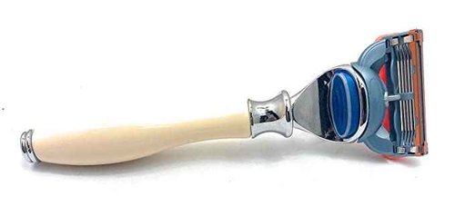 G.B.S Ivory 5 Blade Compatible Razor 5.5in Length Ergonomic Handle
