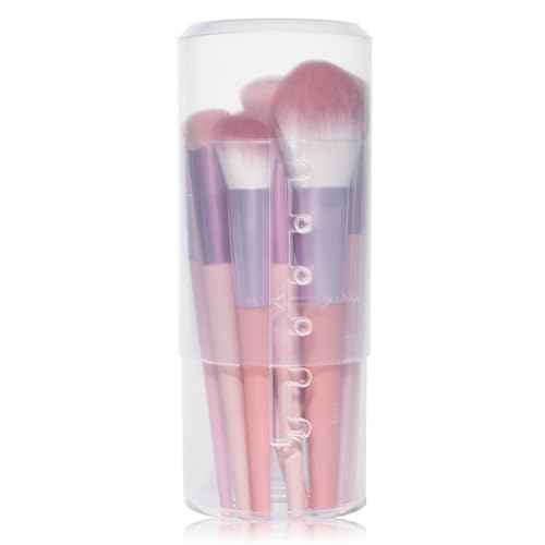 Retractable Makeup Brush Holders, Clear Plastic Travel Makeup Brush Cup with Lid, Portable Cosmetic Brush Organizer Container, Dustproof Brushes Storage Case for Women Make-up Artist, 1pc