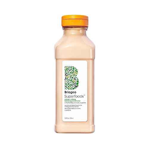 Briogeo Superfoods Mango + Cherry Balancing Conditioner, Replenish Dull, Dry Hair and Balance Oil for Oily Hair, Conditions and Nourished All Hair Types and Textures, Vegan, Cruelty-Free, 12.5 fl oz