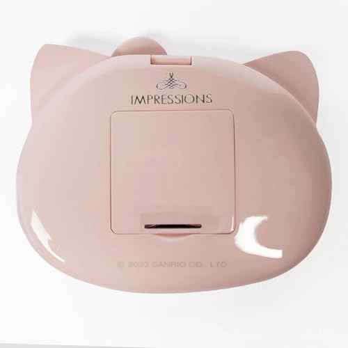 Impressions Vanity Hello Kitty Kawaii Compact Mirror with Touch Sensor Switch for Adjustable Brightness, Lighted Makeup Mirror with LED Lights and 2X Magnifying Mirror (Glossy Pink)
