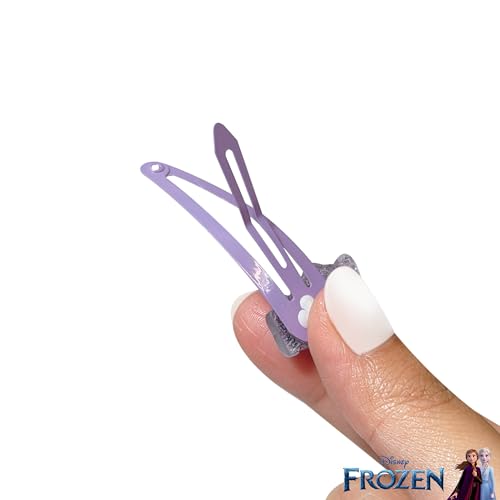 LUV HER Frozen Hair Clips for Girls Snap Clips 8 Pack Multi Color Ages 3+