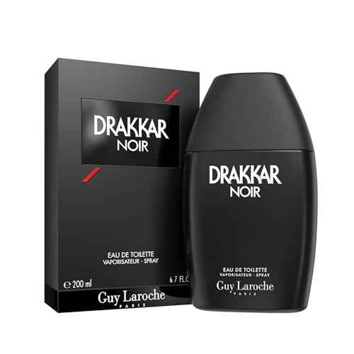 Guy Laroche Drakkar Noir Iconic Designer Fragrance - Intense & Powerful Eau de Toilette - Fougere Blend & Aromatic Spices - Long Lasting Mens Cologne - Day and Evening Scent