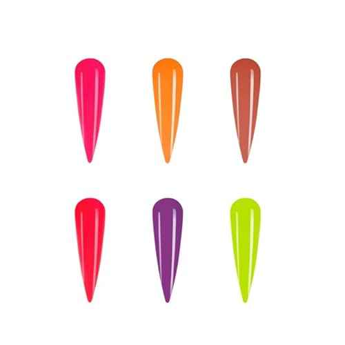 TONES Neon Gel Painting: Neon Gel Nail Polish Set (6 Colors, 5 mL / 0.17 fl oz Each)