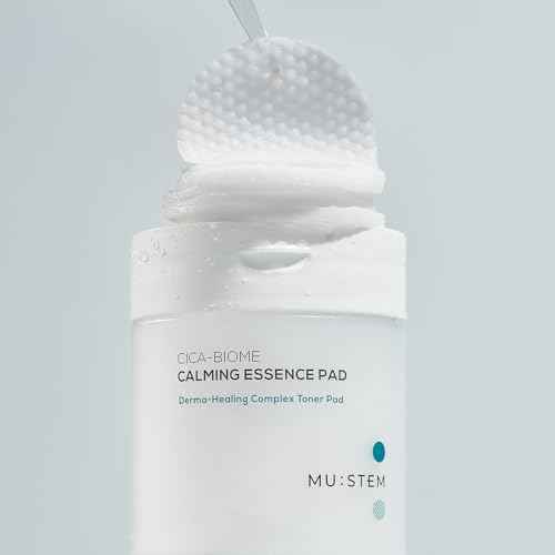 MU: STEM Hydrating, Brightening,Calming Essence Pad. Derma-Healing Complex Hydrogenated lecithin Toner Pads - Radiance Booster, Smooth, Soft, Illuminating Skin 60 Pads 5.75 Oz