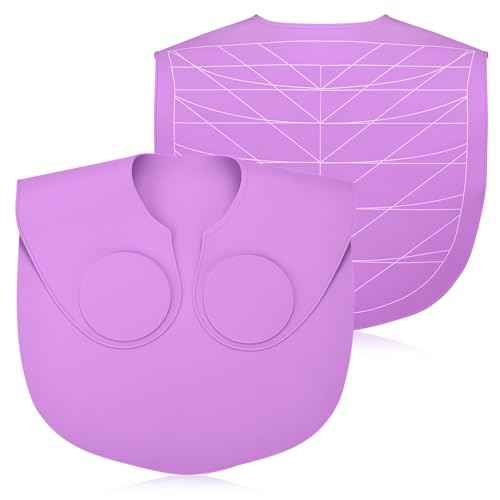 Hair Cutting Cape Collar for Salon, Hair Cutting Guide for Women, Large Waterproof Silicone Hair Dye Collar, Barber Hair Cutting Mat for Shoulders with Weighted Rubber Neck Wrap, Purple