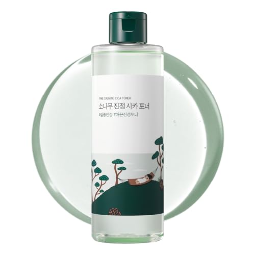 ROUND LAB Pine Calming CICA Toner 8.45 Fl Oz, Low-Acidic Hydrating Toner for Face with Pine CICA, BHA + LHA, and Hyaluronic Acid for Soothing, Exfoliating, and Restoring Skin Balance, Korean Skincare