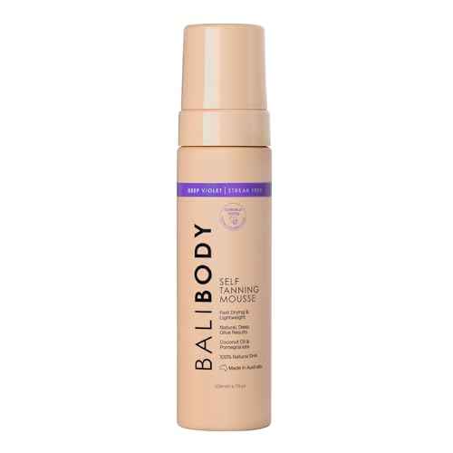 Bali Body Deep Violet Self Tanning Mousse ? Self Tanner Mousse Violet-Based Formula for Dark, Fake Tan with Olive Undertones ? Hydrating, Sunless Tanner for Sensitive Skin ? 200ml / 6.7fl oz