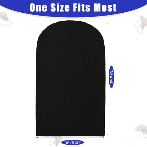8 Pieces Unisex Dreadlock Cap Dreadlock Spandex Cap Long Hair Dreads Head Wrap Sleep Bonnet Full Cover for Men, 15 x 9 Inch (Black)