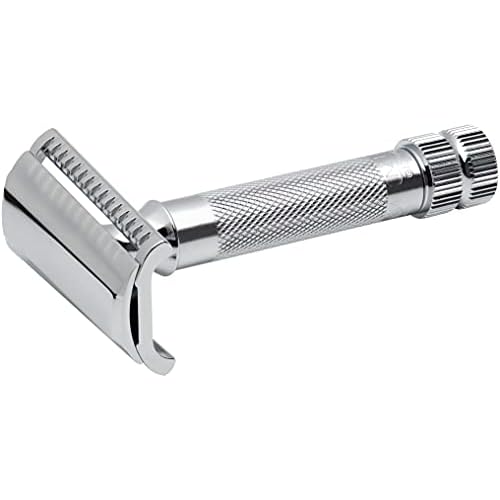 MERKUR 37C Double Edge Safety Razor | Slant Bar Design - Standard Handle | Made in Germany | Plastic-Free | Two Piece Design