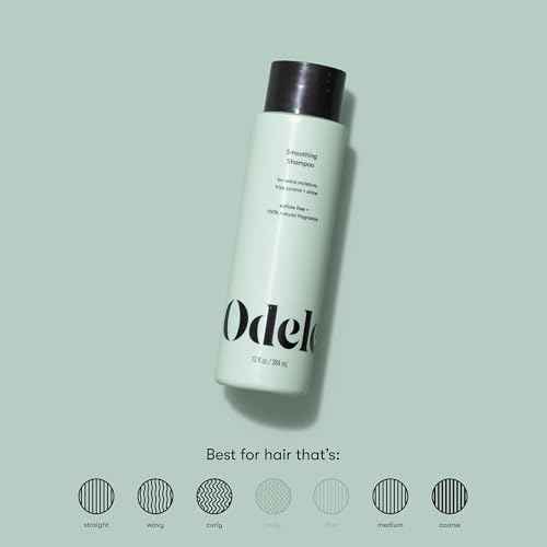 Odele Smoothing Sulfate-Free Shampoo for Extra Moisture, Frizz Control, Shine, and Straight to Curly Hair Types, 32 Fl Oz
