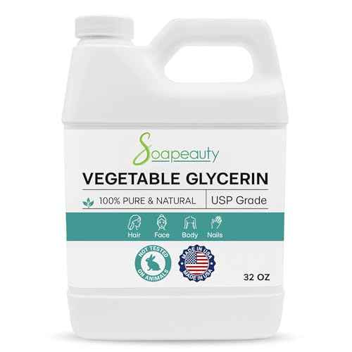 Soapeauty VEGETABLE GLYCERIN USP Grade Non-GMO Natural | Cosmetic Products, Skin, Hair Care, Soap Making, Household Uses 32 oz