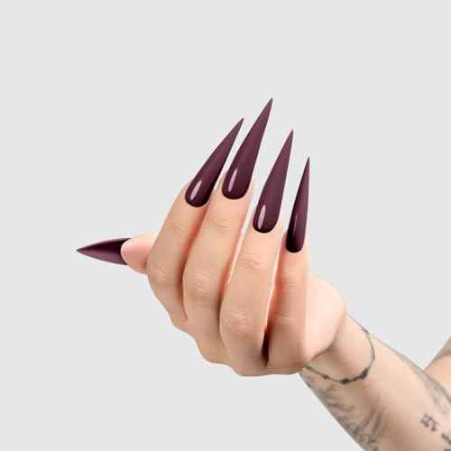 Chaun Legend UV Gel Nail Polish, 0.5 Ounce Long Lasting Salon Quality, Bubble Free Professional Manicures, Quick Dry, High Shine, Gothic Plum LG5075 (dark burgundy)