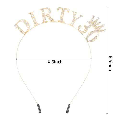 30th Birthday Decorations for Her Dirty 30 Birthday Headband Tiara Queen Crown 30th Birthday Gifts