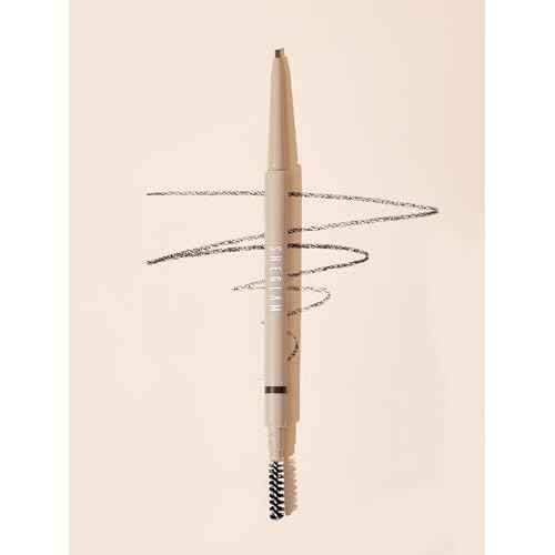 SHEGLAM Insta-Fill Eyebrow Pencil Long Lasting Non-Sticky Sweatproof Matte Eye Brow Pen Makeup-Dark brown