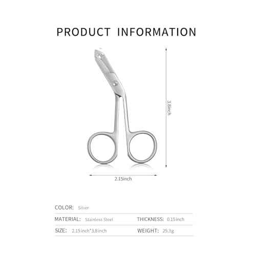 Professional Scissor Tweezers - 3Cr13 Stainless Steel Tweezers with Handles, Larger Grabbing Surface Area, Precision Eyebrow Tweezers for Women and Men Facial Hair