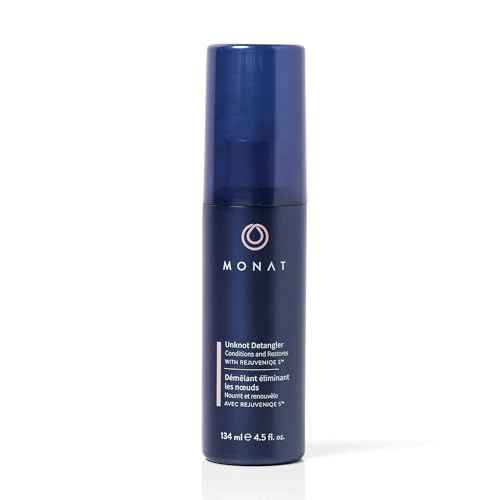 MONAT Unknot Detangler Infused with Rejuveniqe¢ç S - Lightweight, Anti Frizz Hair Detangler Spray Leaving Strands Soft and Knot-free. Safe for Color-treated Hair. -Net Wt. 134 ml / 4.5 fl. oz.