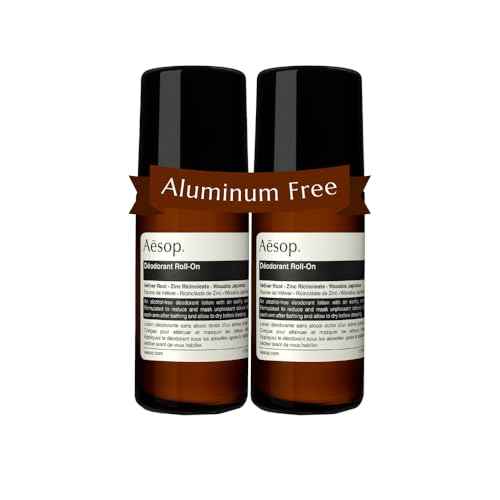 Aesop Roll On Deodorant | Alcohol & Aluminum Free | Reduce and Mask Unpleasant Odors | Woody, Herbaceous, Earthy | 1.6 oz / 50 mL (Pack of 2)