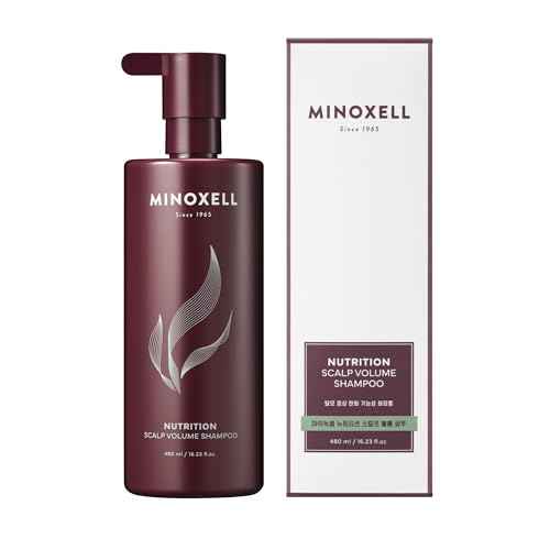 MINOXELL Volumizing Shampoo for Thinning Hair – Korean Hair Care with Biotin & Panthenol – Root Lifting, Damage Repair & Shine – Sulfate-Free Formula, White Tea Mandarin Scent, 16.9 fl oz