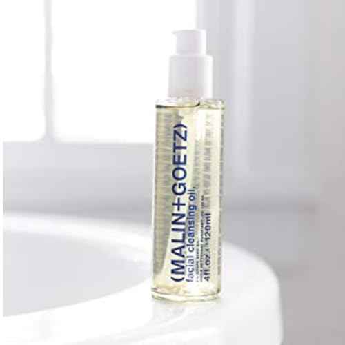 Malin + Goetz Facial Cleansing Oil, 4 Fl. Oz. - 2-in-1 Makeup Remover & Face Cleanser, Facial Skin Care Products, All Skin Types, Vegan & Cruelty-Free