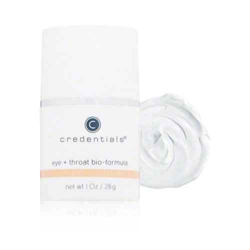 Credentials Eye + Throat Bio Formula ? Silky, Luxurious Hydrating Cream with Hydrolyzed Elastin, Squalane, Vitamins A, B5 & E, Turmeric Extract for Deep Wrinkle Reduction & Radiant Youthful Skin