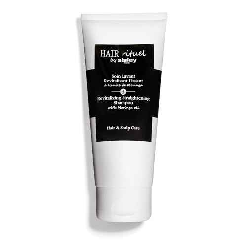 Hair Rituel by Sisley Paris Revitalizing Straightening Shampoo with Moringa Oil - 200 mL - Gently Cleanses, Improves Look of Shine, Supports Hair & Scalp Health - Creamy Foam Texture - Sulfate Free