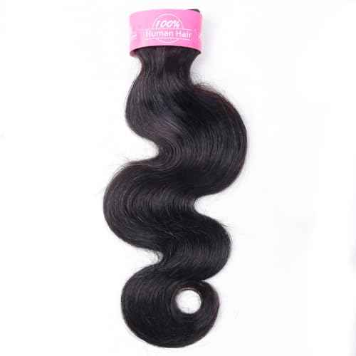 RESACA Body Wave 4 Bundles Human Hair Weave Weft Extentions Bundles for Women 22 24 26 28 Inch 100% Unprocessed Brazilian Virgin Human Hair (Nature Color Black)