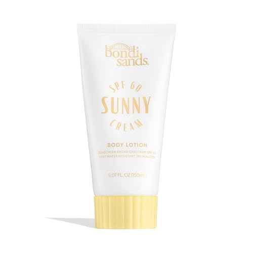 Bondi Sands Sunny Cream SPF 60 Body Lotion, Hydrating + Nourishing Broad Spectrum Sunscreen, Dermatologist-Approved, Water-Resistant, 5.07 Fl Oz