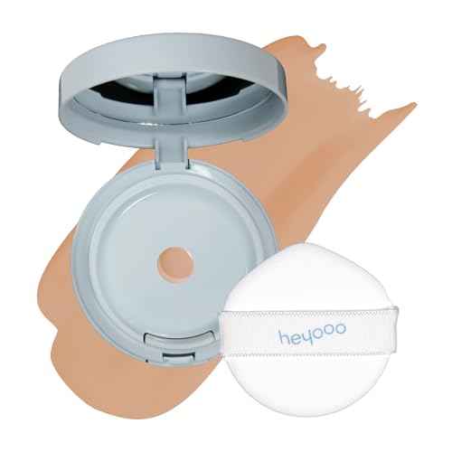 Natural Glow Foundation - Light to Medium Coverage Cushion Foundation with Hyaluronic Acid & Tea Tree Extract - Vegan, Cruelty-Free Cream - K Beauty - 15g/0.52oz - Desert Sand