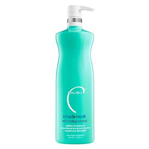 Malibu C Miracle Repair Reconstructor - Nourishing Hair Treatment for Weak, Damaged Strands - Flax Protein & Vitamin B5 for Moisture