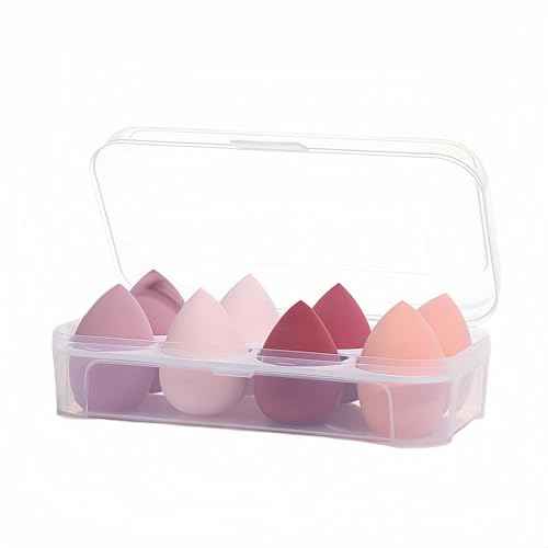 8pcs Makeup Sponges Set - Latex-Free, Blending Beauty Sponge for Liquid, Cream & Powder, Soft Non-Absorbent, Multi-Size with Case£¬Multi-Shape Beauty Blenders for Liquid and Powder