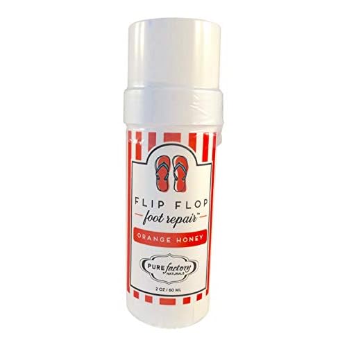 PureFactory Naturals Foot Balm Moisturizer For Rough Heels & Dry, Cracked Feet ? Flip Flop Foot Repair Bundle ? 4 Pack ? Mango Coconut, Lime Sugar, Orange Honey, Eucalyptus Mint