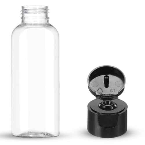 5 Pack 3.4 oz Travel Size Bottles for Toiletries TSA Approved Leak Proof Empty Refillable Liquid Containers with Labels