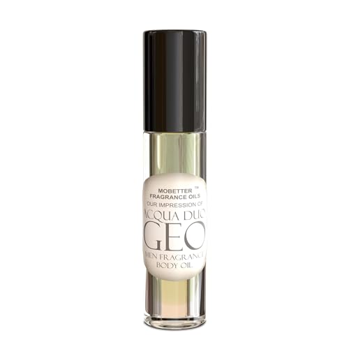 MOBETTER FRAGRANCE OILS Aqua Duo Geo Cologne Body Oil for Men (10ml Roll On)