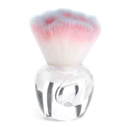 BQAN Nail Dust Brush Nail Art Dust Powder Remover Brush Nail Arts Dust Cleaner Brush Soft Kabuki Cleaner Brush for Makeup or Acrylic UV Gel Nail Arts (Pink-blue)