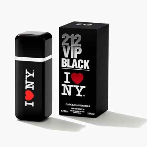Carolina Herrera 212 Vip Black I Love Ny Edition Eau De Parfum Spray for Men, 3.4 Ounce