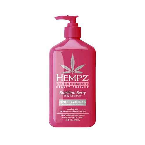 Hempz Brazilian Berry Beauty Actives Lotion with Peptides and Amino Acids, Hydrating and Firming Moisturizer for Body, Hands and Feet 17 oz.