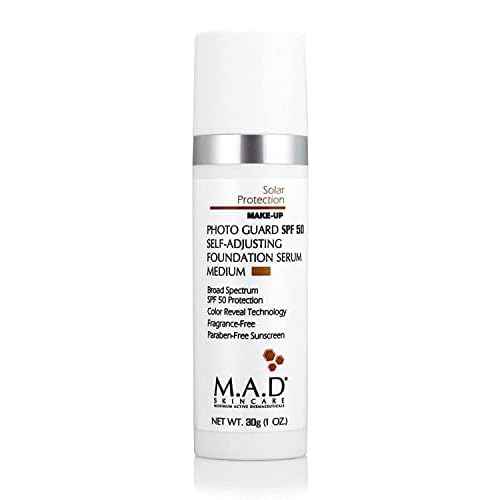 M.A.D SKINCARE SOLAR PROTECTION: Photo Guard SPF 50 Self-Adjusting Foundation Serum: Medium - 30g