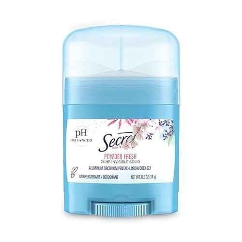 Secret Invisible Solid Antiperspirant and Deodorant, Powder Fresh, 0.5 Ounce Travel Size (Pack of 3), by Litezout
